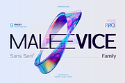 Malevice Pro | 9 Weight, a Sans Serif Font by Burntilldead (Thumbnail 1 of 13)