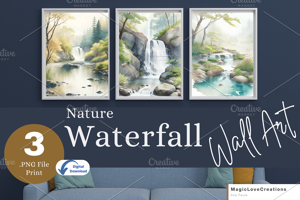 Nature Landscape Print Wall Decor, a Poster Template by MagicLove Creations (Photo 1 of 8)