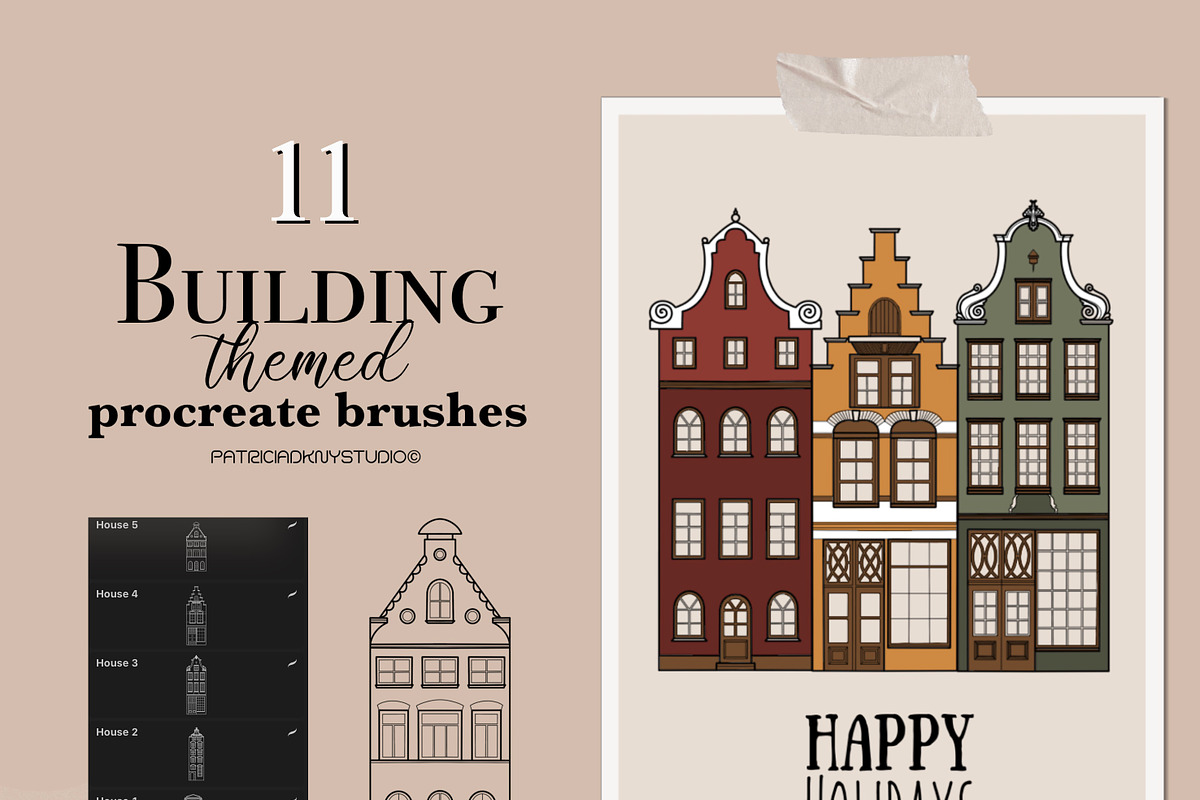 Procreate Christmas Card Creator, a Brush Add-On by PDknyStudio (Photo 3 of 9)
