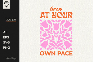 Motivational Floral Quote T-shirt, a Graphic by shaondesigns