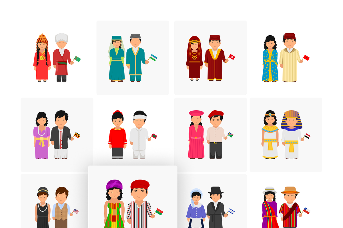 Cultural Dress Designs, a Duotone Icon by Brickclay (Photo 6 of 6)