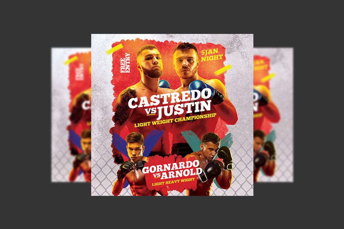 Boxing Flyer Template, a Flyer Template by bunebx (Photo 1 of 7)