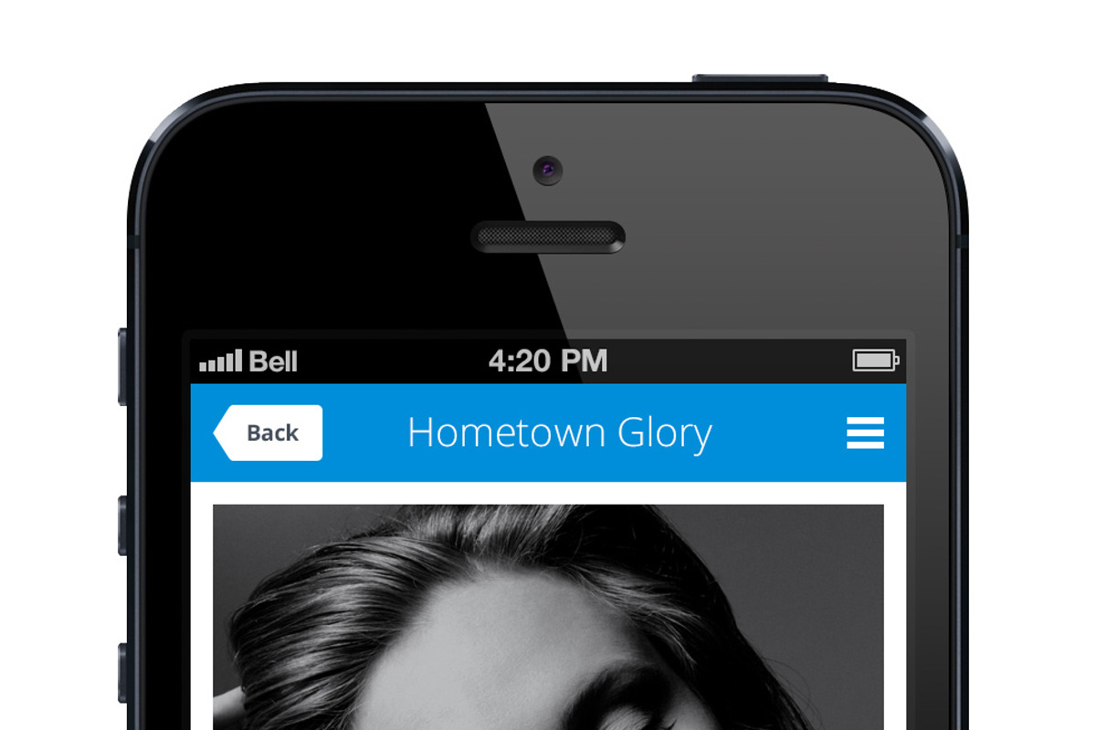 -%60 iPhone App Template. Blue., an App Template by UI Store (Photo 2 of 5)