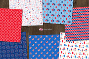 4th of July digital paper, a Pattern Graphic by PolpoDesign (Thumbnail 2 of 3)