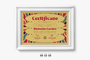 Retro Certificate Template, a Stationery Template by Artnivora.Std