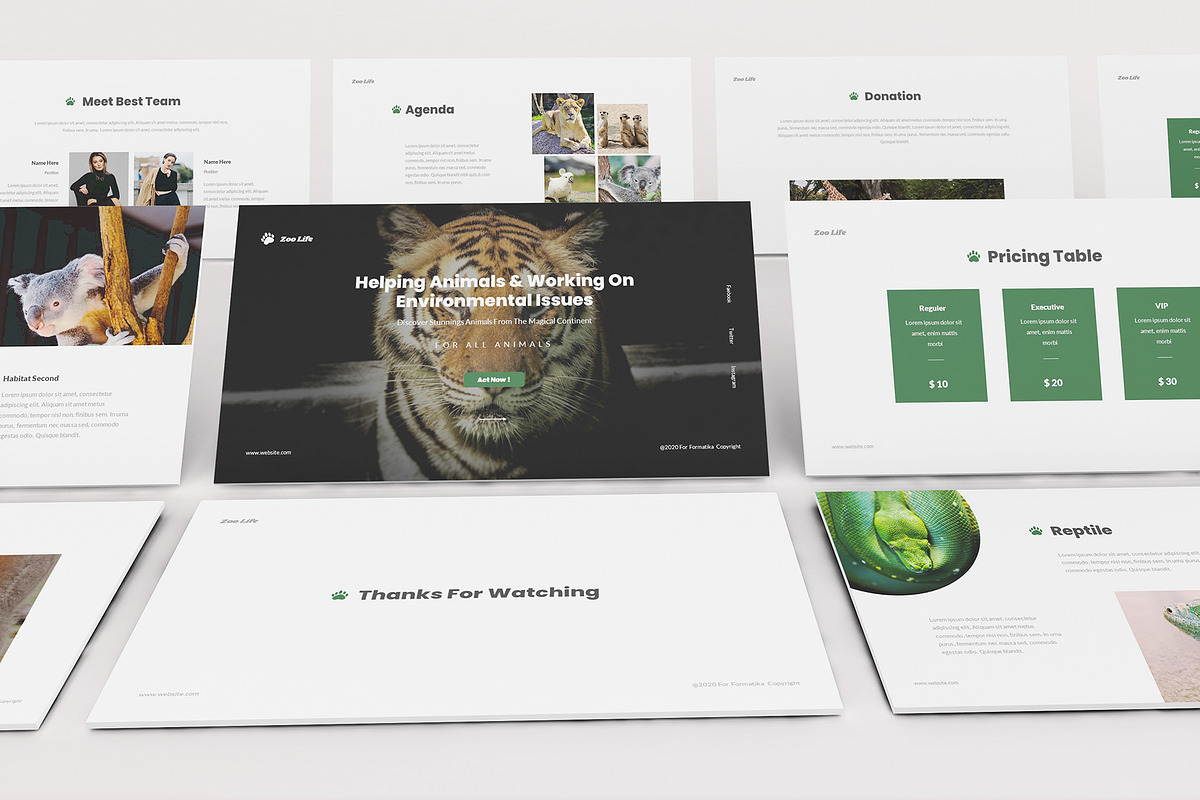 Zoo Google Slides Template, a Presentation Template by Formatika Studio