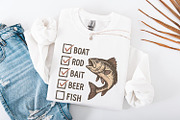 Boat Rod Bait Beer Fish PNG, Funny, an Illustration by SharpMarketplace (Thumbnail 4 of 9)