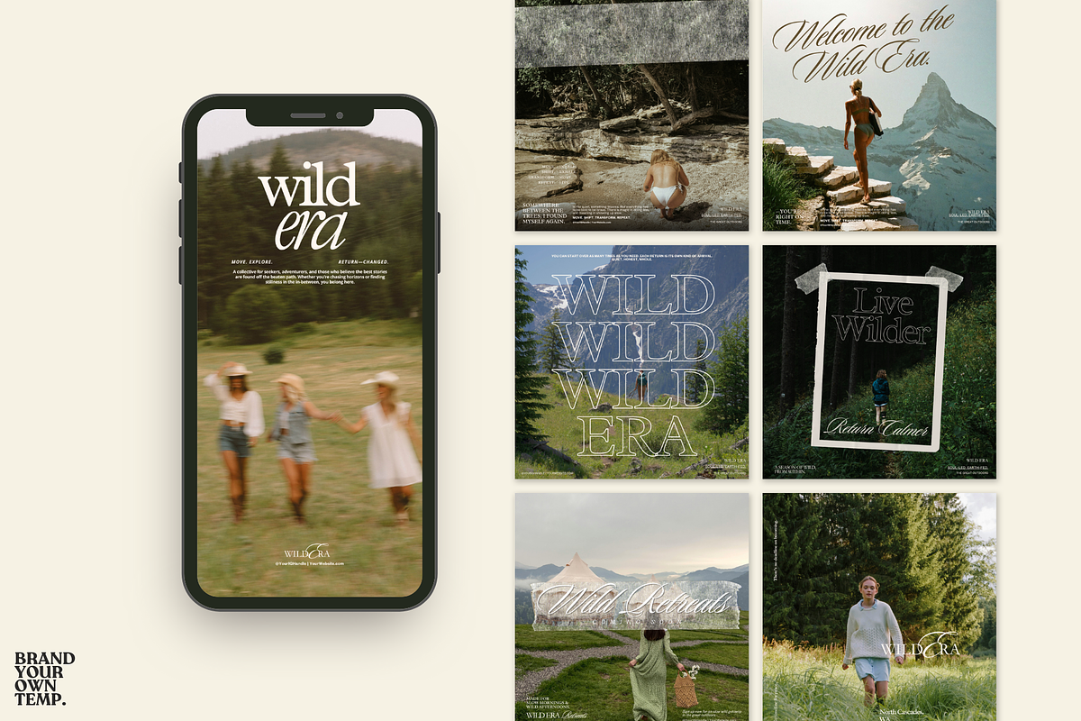 Earthy Wellness Canva Templates preview 3