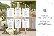 Seating Chart Mockup PSD Canva 5x7, a Mockup by Mie Mockup Studio (Thumbnail 3 of 7)
