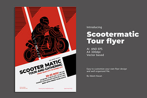 Scootermatic Tour flyer, a Flyer Template by AdamHasan