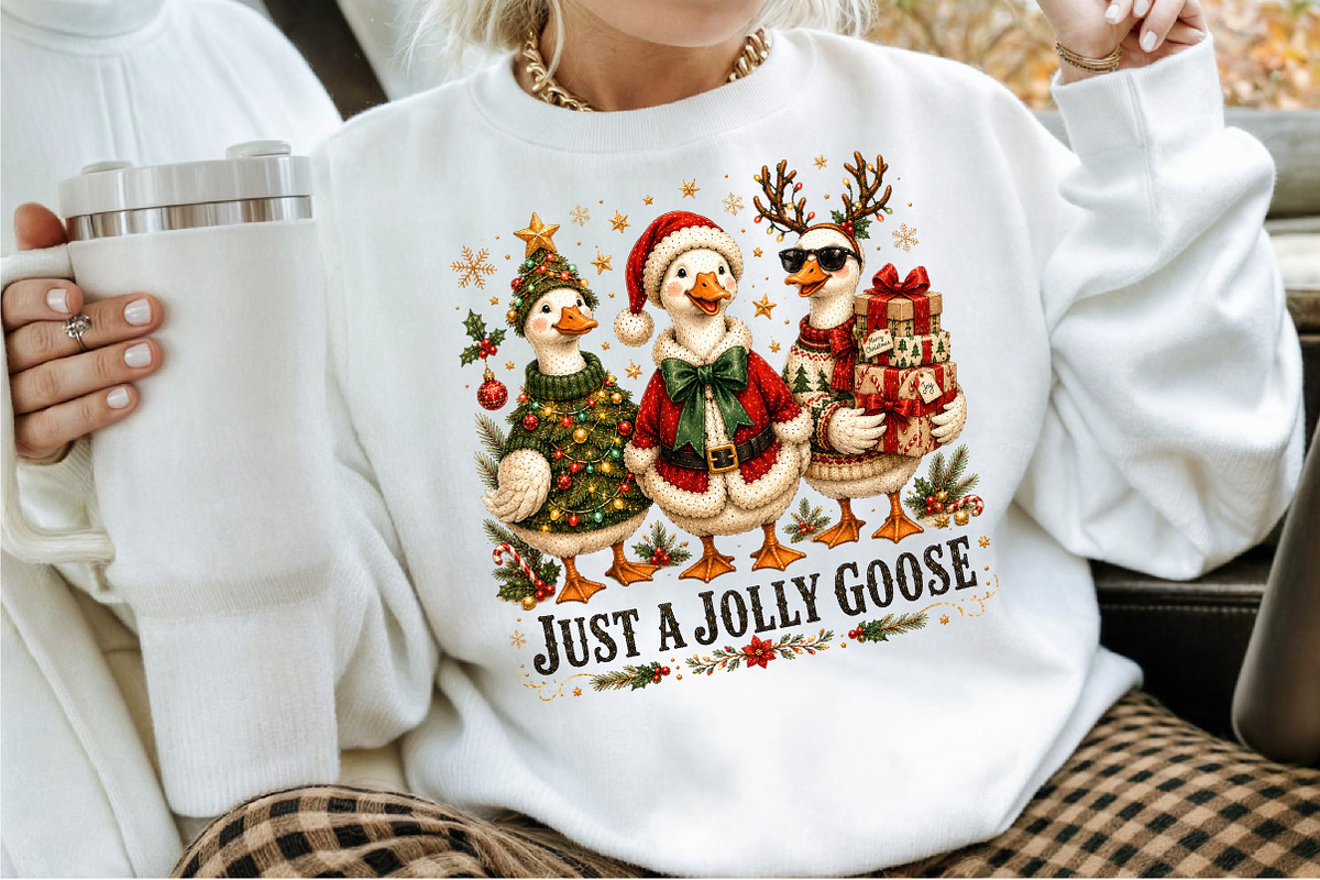 Just a Jolly Goose,Christmas Goose, a Seasonal Illustration by Sublimation Artist (Photo 2 of 9)