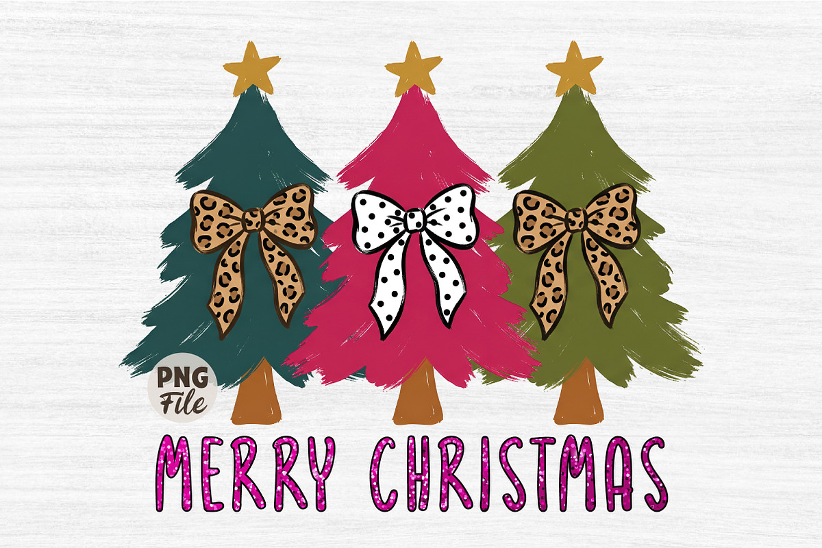 Coquette Christmas Tree Png, Merry, a Seasonal Illustration by Libby Wishes (Photo 1 of 3)