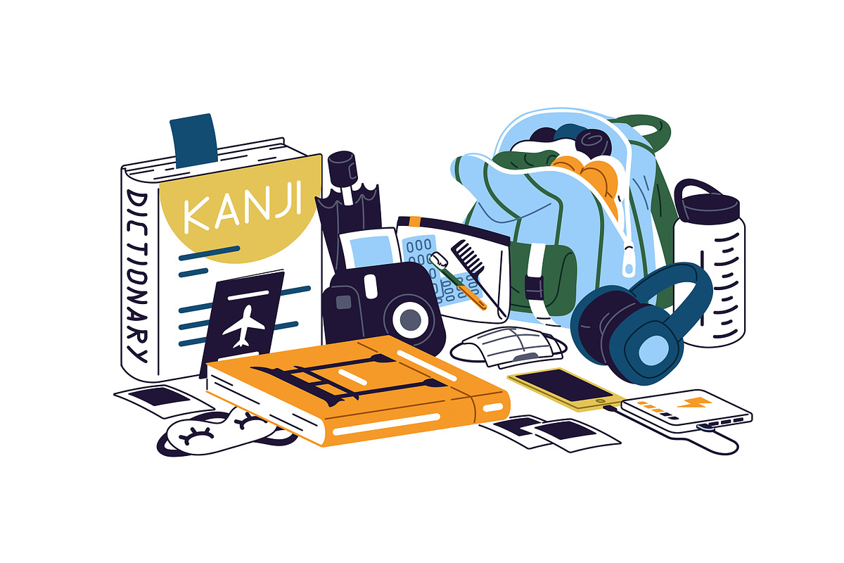 Baggage for travel set, banners, an Object Illustration by PaperTrident (Photo 5 of 11)