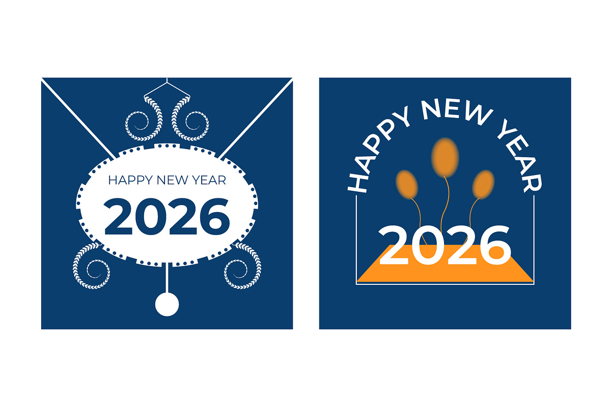 Happy New Year Design, a Decorative Illustration by Lakhan1998 (Photo 2 of 6)