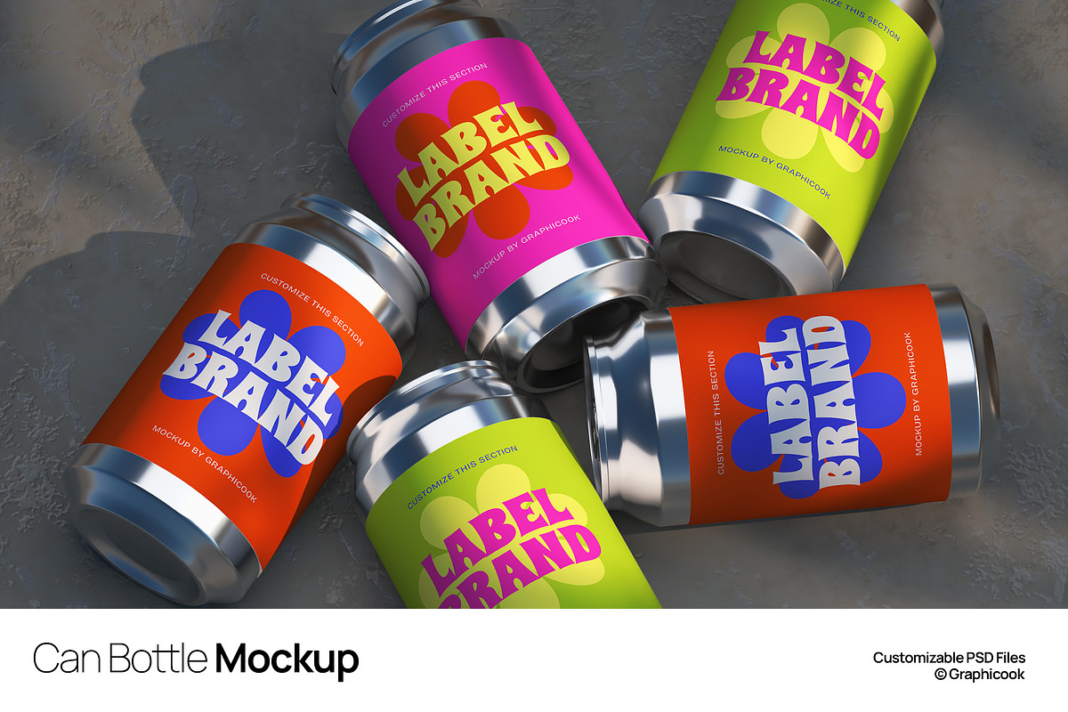 Can Bottle Mockup, a Cups & Container Mockup by graphicook (Photo 1 of 4)
