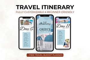 Greece Trip Itinerary Template