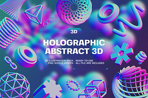 Holographic Icon 3D Illustration