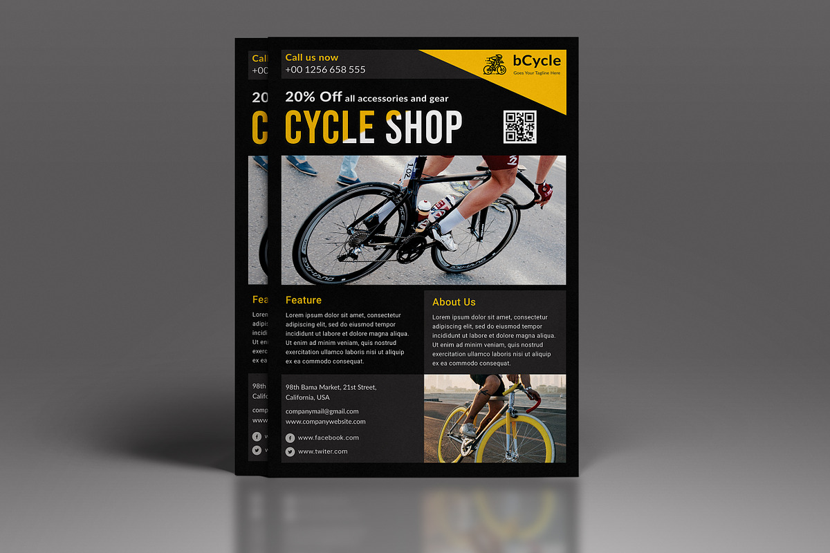 Cycle Shop Flyer, a Flyer Template by graphicsunday (Photo 1 of 3)