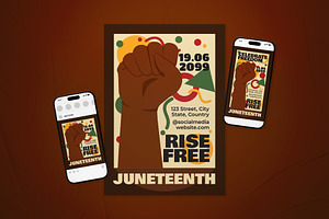 Juneteenth Event Flyer Set, a Flyer Template by The Good Store