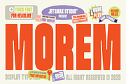 Morem Display Typeface, a Sans Serif Font by Jetsmax® Studio (Thumbnail 1 of 9)