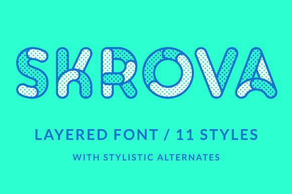 Skrova layered font preview 7