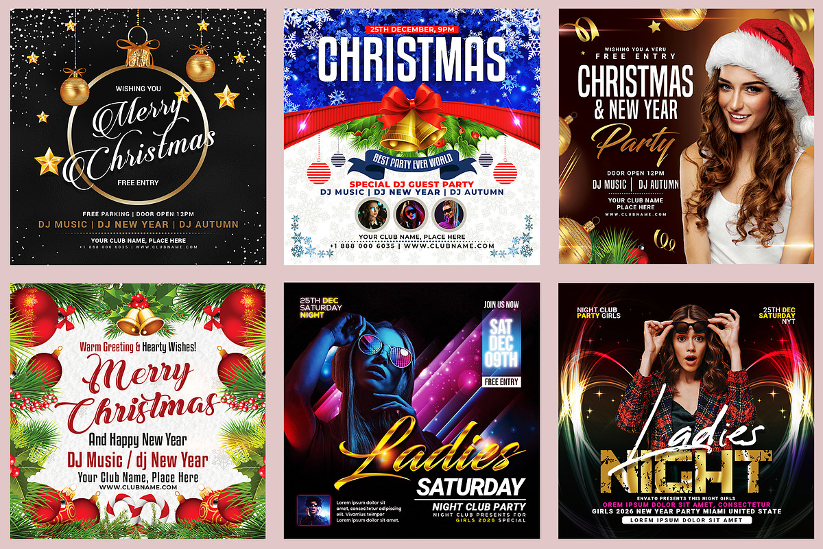 150 Night Club Flyer Bundle, a Flyer Template by AfzaalGraphics (Photo 14 of 27)
