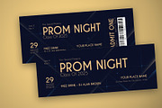 Elegant Prom Night Ticket, a Stationery Template by Neermana (Thumbnail 2 of 4)