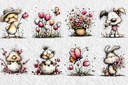 Whimsical Spring Clipart, an Illustration by Watercolor design (Thumbnail 3 of 6)