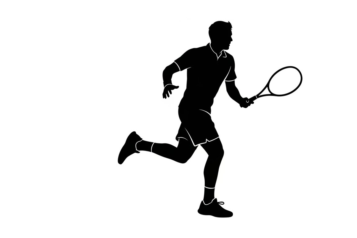 A dynamic Tennis Player Silhouettes, an Illustration by Amazin_art (Photo 10 of 31)