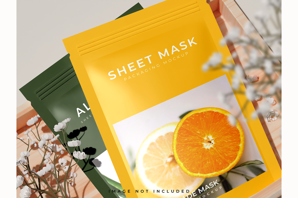 Sheet mask packaging mockup bundle, a Packaging Mockup by mockupocka (Photo 6 of 8)