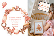 NEWBORN baby illustration & patterns, an Animal Illustration by Linerisyart (Thumbnail 2 of 16)