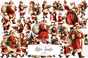Retro Santa Clipart, an Illustration by Markicha Art (Thumbnail 1 of 4)