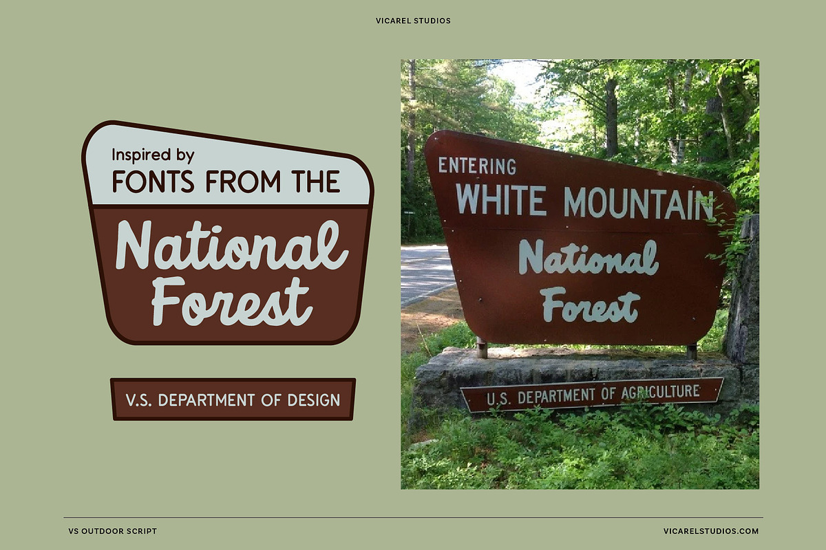 Outdoor Script | National Park Font, a Script Font by Vicarel Studios (Photo 3 of 27)