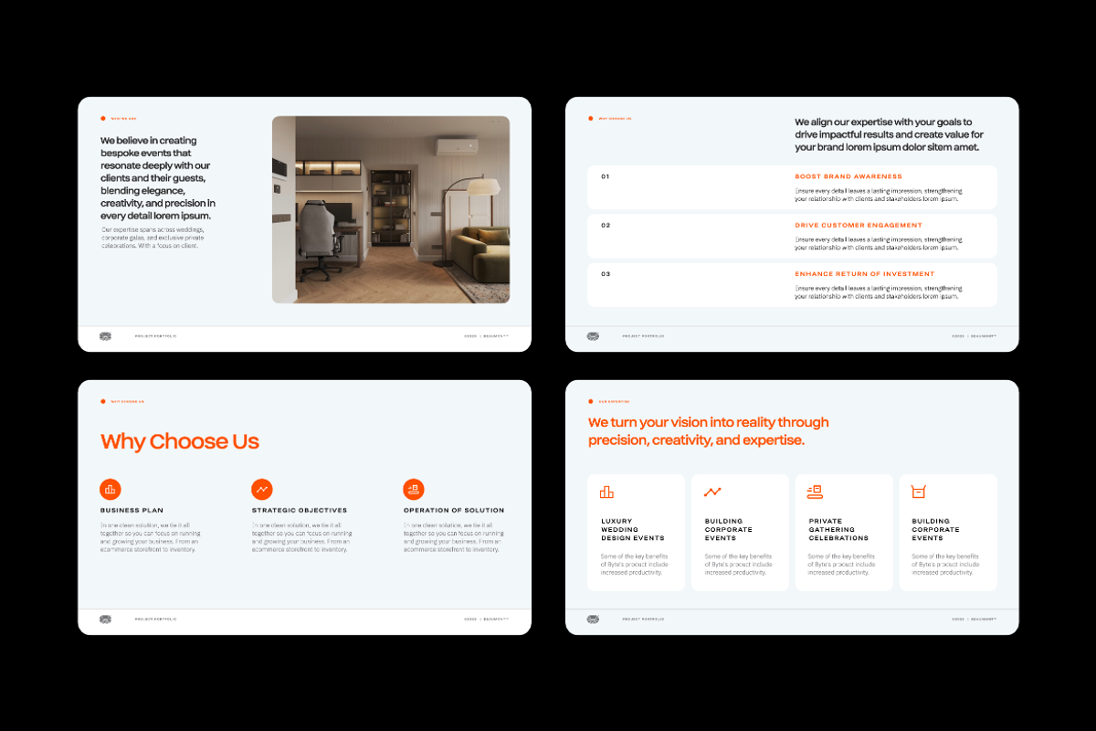 Beaumont Portfolio Powerpoint, a Presentation Template by Unich Design Bureau (Photo 3 of 8)