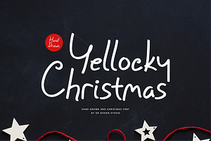 Yellocky Christmas - Hand Drawn Font, a Handwritten Font by QR Design Studio