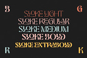 Sloke - Psychedelic Display font, a Sans Serif Font by creativemedialab (Thumbnail 8 of 10)