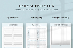 Daily Activity Log Printable Planner