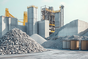Cement factory empty and without activity due to the industrial and labor crisi, an Architecture Photo by AlyaAnd