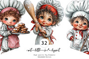cute-little-chef-clipart, a Seasonal Illustration by CreationArt (Thumbnail 1 of 7)