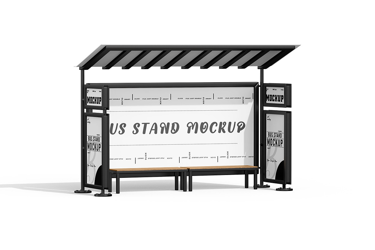 Bus Stop Billboard Mockup Set, an Advertising Mockup by pixelmock (Photo 4 of 11)
