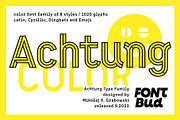 Achtung color font - DIY sub-family, a Font by FONT-Bud (Thumbnail 1 of 14)