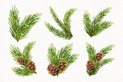 Christmas Decoration Watercolor Set., a Decorative Illustration by kaisorn (Thumbnail 7 of 8)