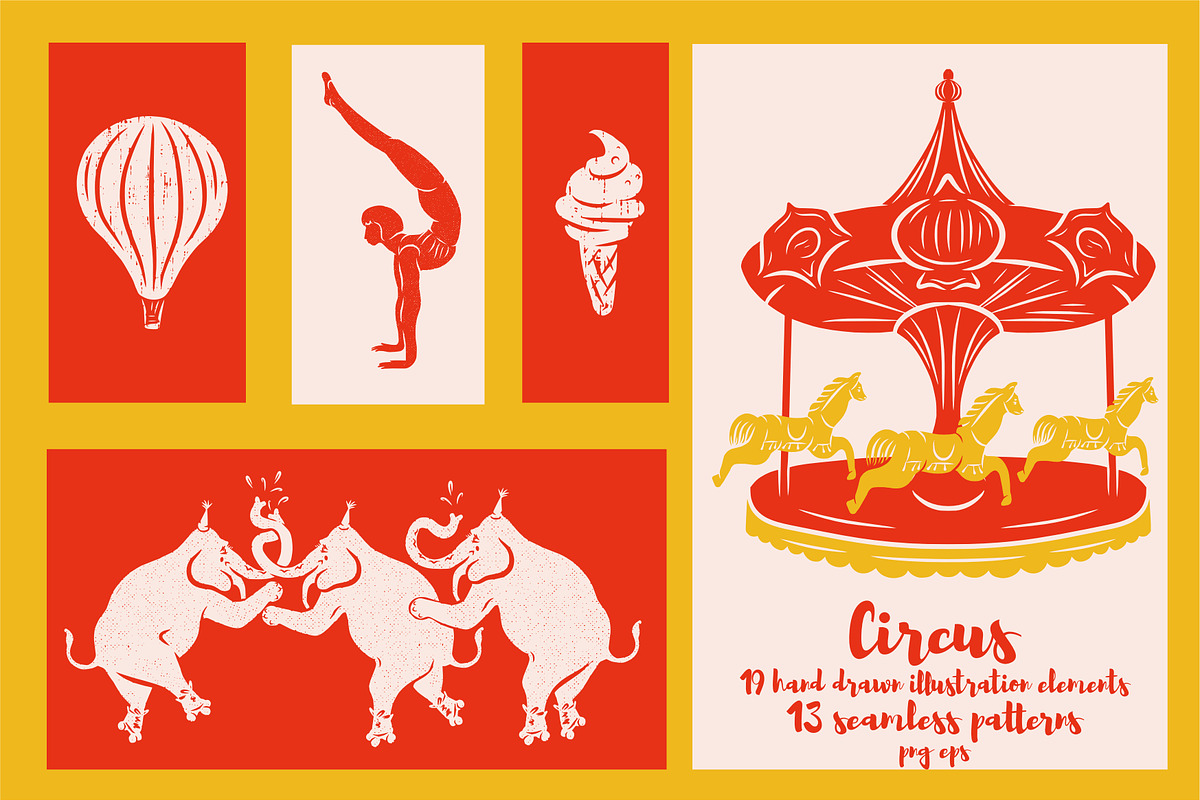 Circus Clipart Vector PNG EPS, a Decorative Illustration by Anada Arty (Photo 1 of 12)