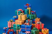 86 Gift boxes with ribbons and bows, a Holiday Photo by Handmadefont (Thumbnail 22 of 90)