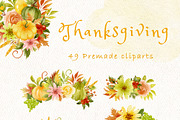 Autumn Thanksgiving clipart, a Decorative Illustration by heyiamalice (Thumbnail 2 of 13)