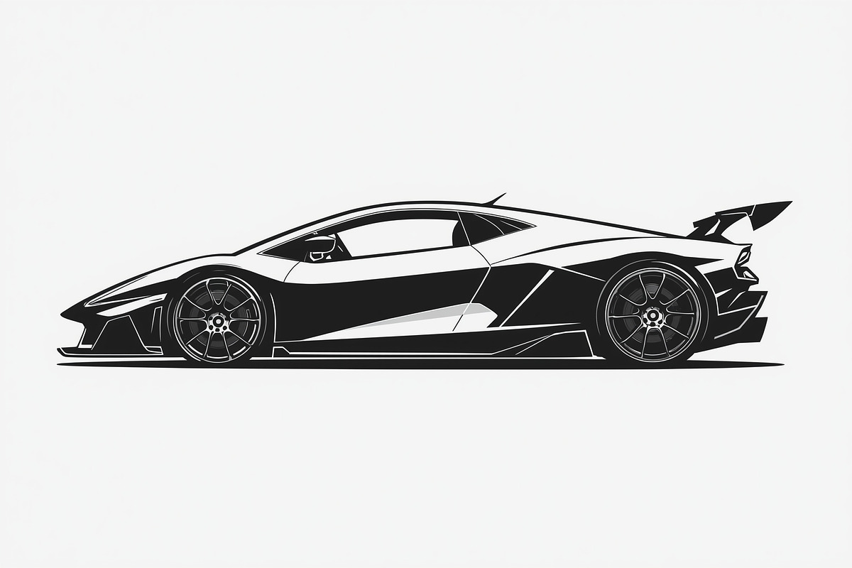 Racing Car Silhouette Bundle, an Illustration by Gfx_Store (Photo 5 of 9)