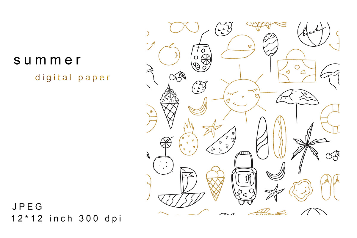 Summer Doodles And Patterns, a Graphic by kh_cat (Photo 2 of 4)