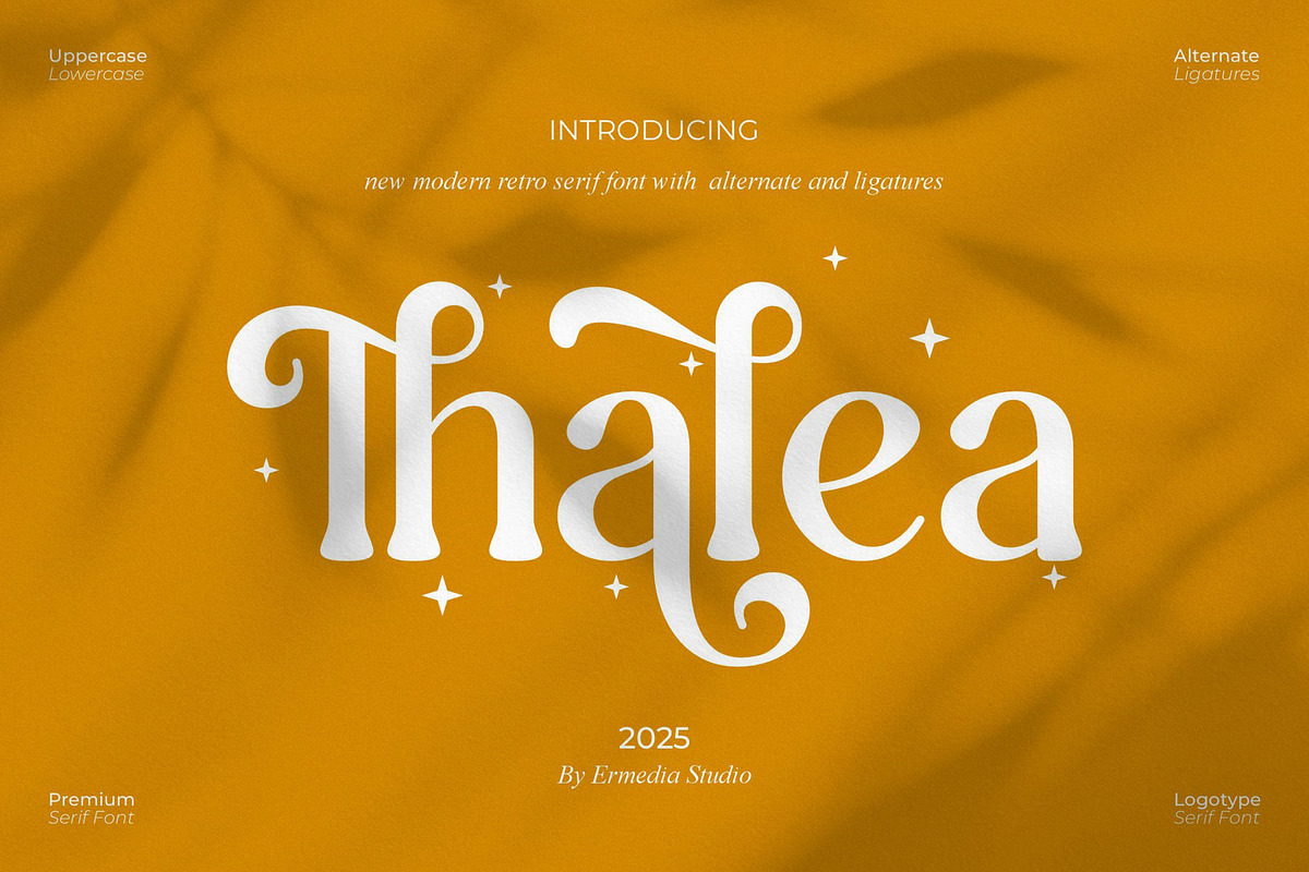 Thalea || Modern Retro Serif Font, a Serif Font by Ermedia Studio (Photo 1 of 10)