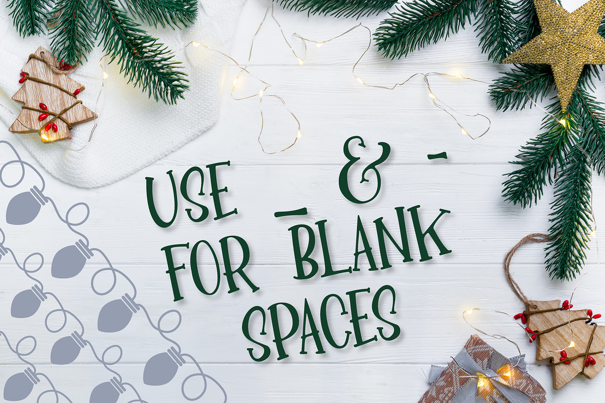 YULE - Christmas Lights Font preview 4