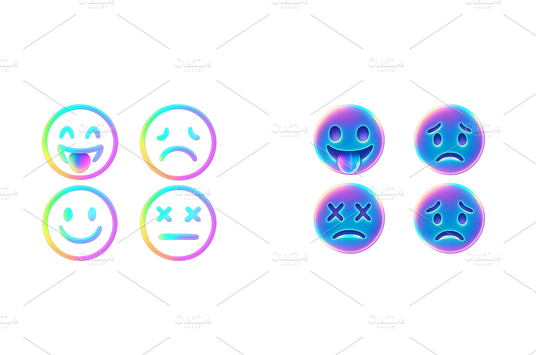 Colorful emoticons expressing, an Arts & Entertainment Photo by ZinetroN